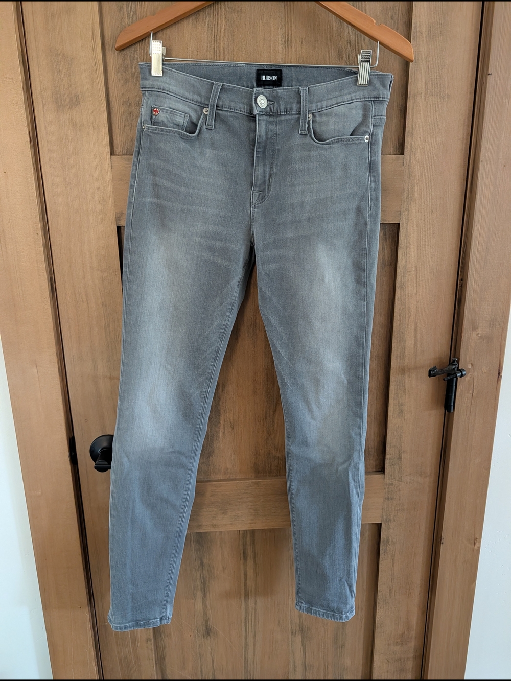Hudson Jeans Mid Rise Gray Skinny Jeans